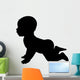 Vector silhouette of baby. Wall Decal