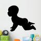 Vector silhouette of baby. Wall Decal
