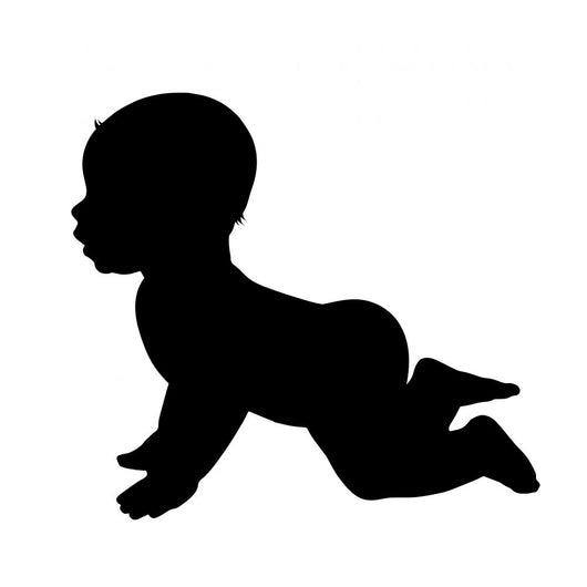 Vector silhouette of baby. Wall Decal