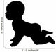 Vector silhouette of baby. Wall Decal