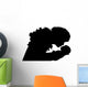 Vector silhouette of woman. Wall Decal