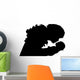 Vector silhouette of woman. Wall Decal