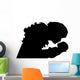 Vector silhouette of woman. Wall Decal