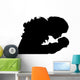 Vector silhouette of woman. Wall Decal