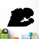 Vector silhouette of woman. Wall Decal