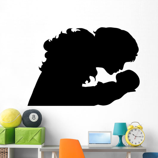 Vector silhouette of woman. Wall Decal