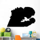 Vector silhouette of woman. Wall Decal