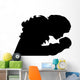 Vector silhouette of woman. Wall Decal