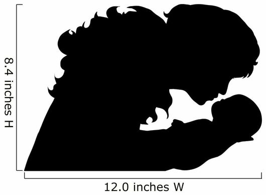 Vector silhouette of woman. Wall Decal