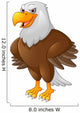 Cute eagle cartoon posing Wall Decal