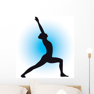 Yoga Wall Mural shown on a wall