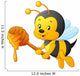 Cartoon bee holding honey Wall Decal