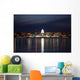 Skyline of Madison Wisconsin at night Wall Mural