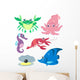 Cartoon Marine Life Wall Decal Sticker Set