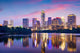 Austin, Texas, USA downtown skyline on the Colorado River. Wall Decal
