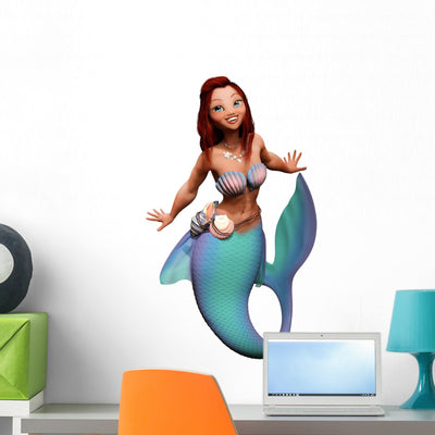 Most Beautiful Mermaid Wall Decal shown on a wall