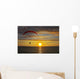 The parachute above the sea on a sunset Wall Mural