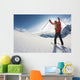 Skier Reaches His Arms up Wall Mural