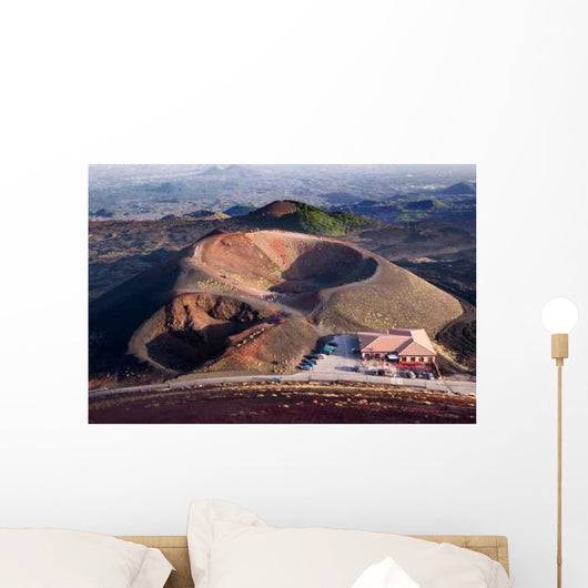 Tourists Edge Volcanic Mount Wall Decal