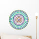 Geometric Blue Green Mandala Wall Decal