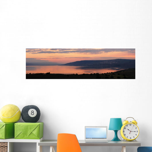 low light over sea of galilee israel Wall Mural