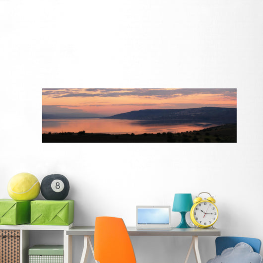 low light over sea of galilee israel Wall Mural
