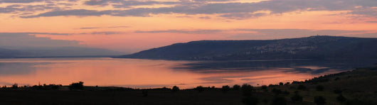 low light over sea of galilee israel Wall Mural