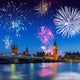 Big Ben Uk Fireworks Wall Mural