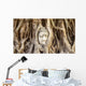 Buddha Head Tree Roots Wall Decal