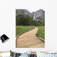 Woman Wooden Walkway Hiking Wall Mural
