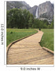Woman Wooden Walkway Hiking Wall Mural