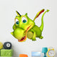 cute Dragon funny cartoon character Wall Decal