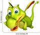 cute Dragon funny cartoon character Wall Decal