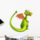 cute Dragon funny cartoon character Wall Decal