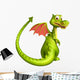 cute Dragon funny cartoon character Wall Decal