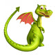 cute Dragon funny cartoon character Wall Decal