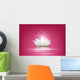 Magic White Lotus flower on pink background Wall Mural