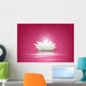 Magic White Lotus flower on pink background Wall Mural