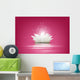 Magic White Lotus flower on pink background Wall Mural