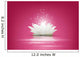 Magic White Lotus flower on pink background Wall Mural