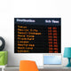 Canadian Airport Information Board International Departures Wall Mural