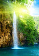 Waterfall Deep Forest Wall Decal Design 1
