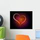 Galaxy with shining Heart Shape. Wall Mural