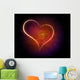Galaxy with shining Heart Shape. Wall Mural