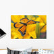 Monarch Butterfly Flower Wall Decal
