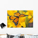 Monarch Butterfly Flower Wall Decal
