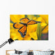 Monarch Butterfly Flower Wall Decal