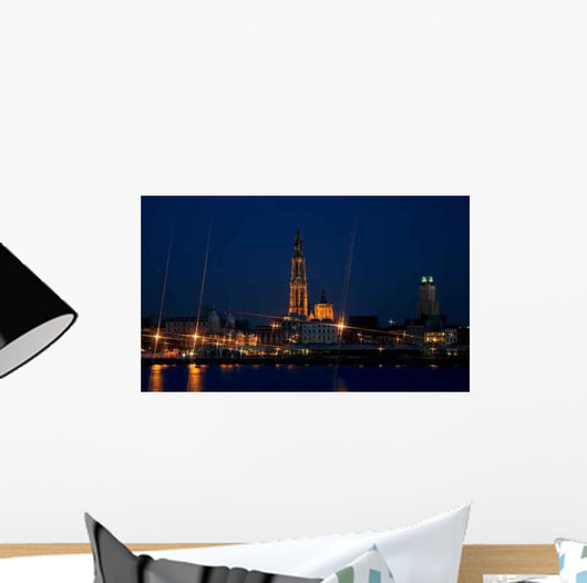 Antwerp City Night Wall Decal