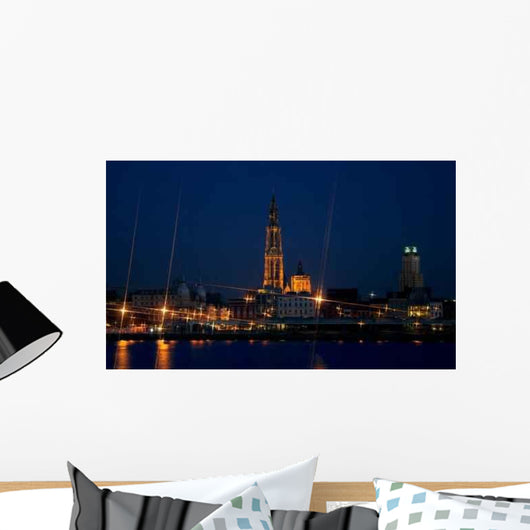 Antwerp City Night Wall Decal