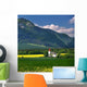 Mountain and Old Church Wall Decal